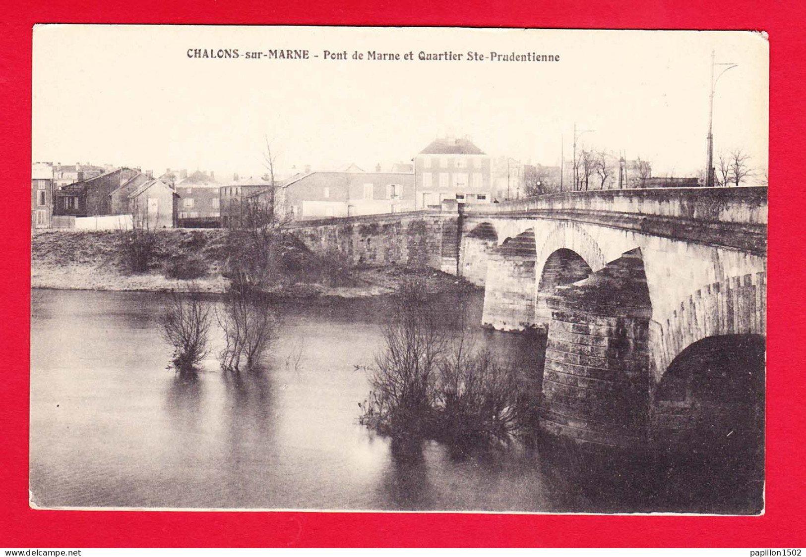 F-51-Chalons Sur Marne-11PH27  Le Pont De Marne Et Le Quartier Ste Rudentienne, Cpa BE - Châlons-sur-Marne