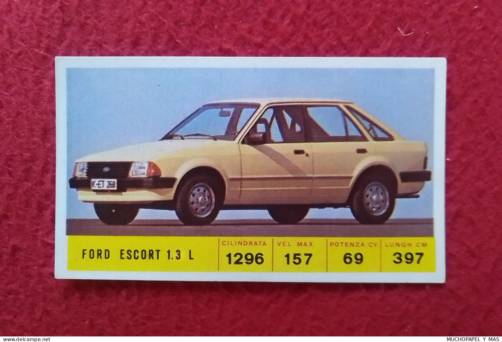 SPAIN ANTIGUO CROMO DE CROMOS DIDEC OLD COLLECTIBLE CARD CHROME CHROMO COCHE CAR VOITURE AUTO FORD ESCORT 1.3 L AUTOMÓVI - Sonstige & Ohne Zuordnung