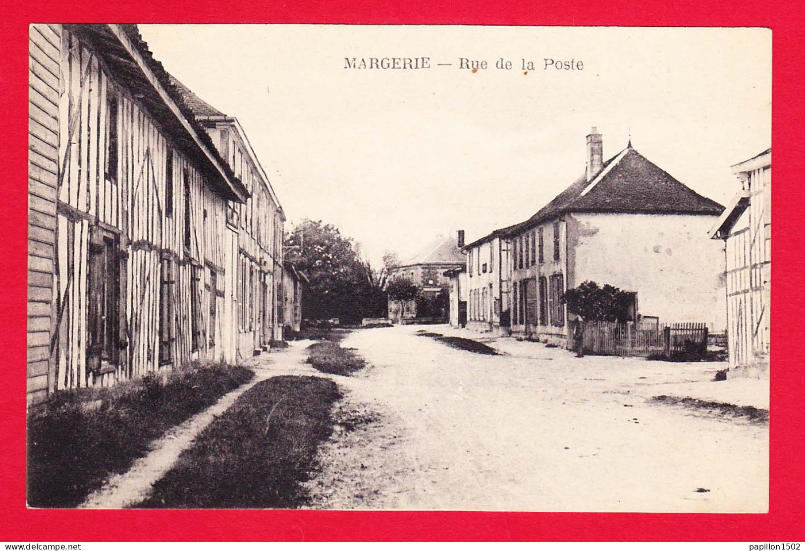 F-51-Margerie-01P21 La Rue De La Poste, Cpa BE - Other & Unclassified