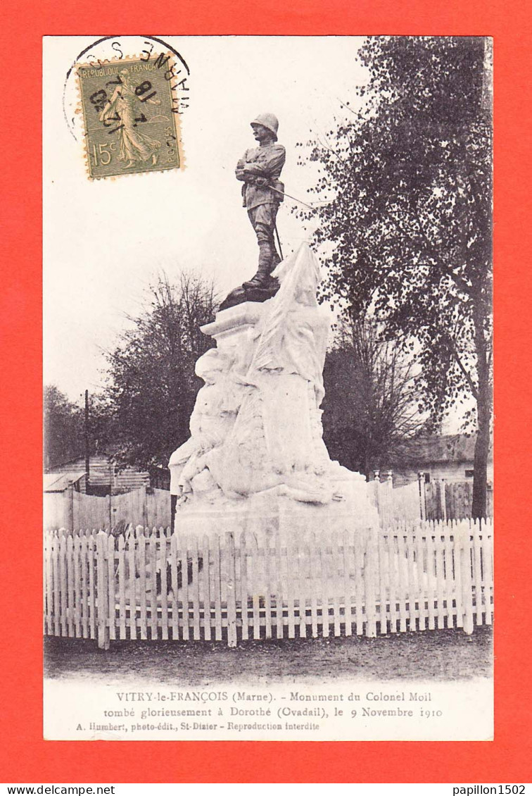 F-51-Vitry Le François-02PH14 Le Monument Du Colonel Moil, Cpa BE - Vitry-le-François