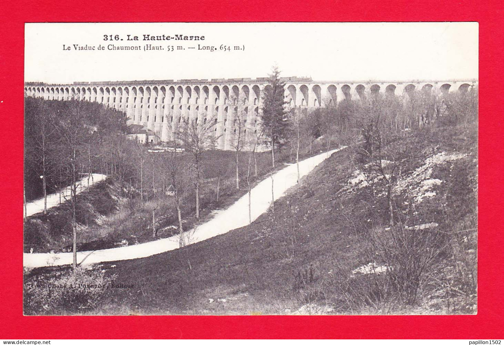 F-52-Chaumont-11PP  Le Viaduc De La Ville, Train Circulant Sur Le Viaduc, Cpa BE - Chaumont