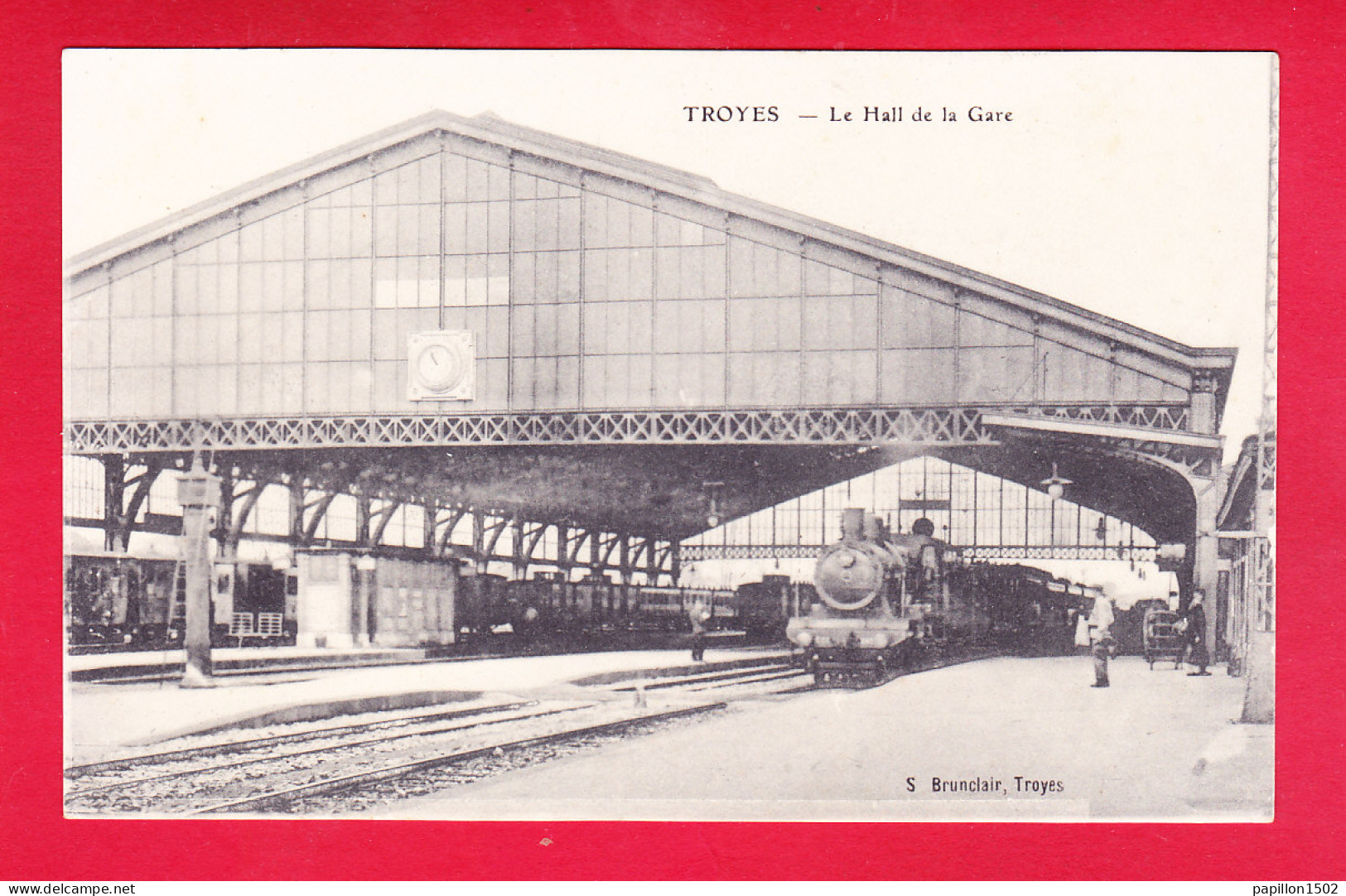 F-10-Troyes-53A44  Le Hall De La Gare, Train En Gare, Cpa BE - Troyes