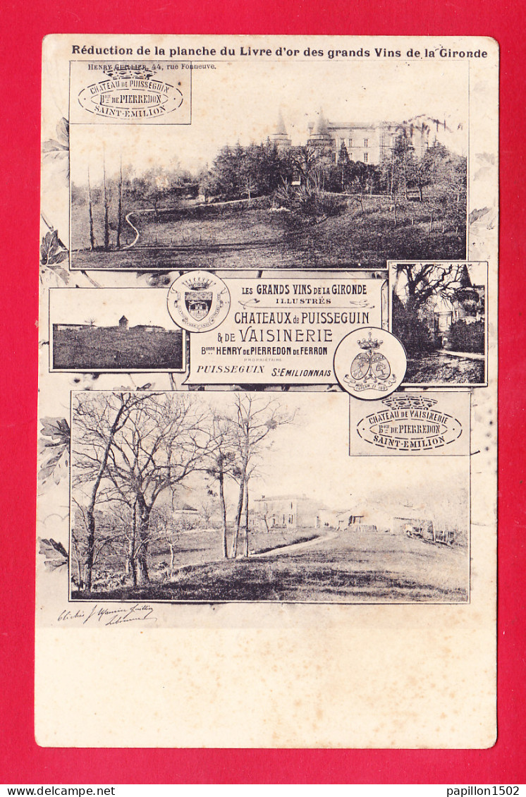 F-33-Gironde-05A44  Réduction De La Planche Du Livre D'or Des Grands Vins De La Gironde, Cpa  - Autres & Non Classés