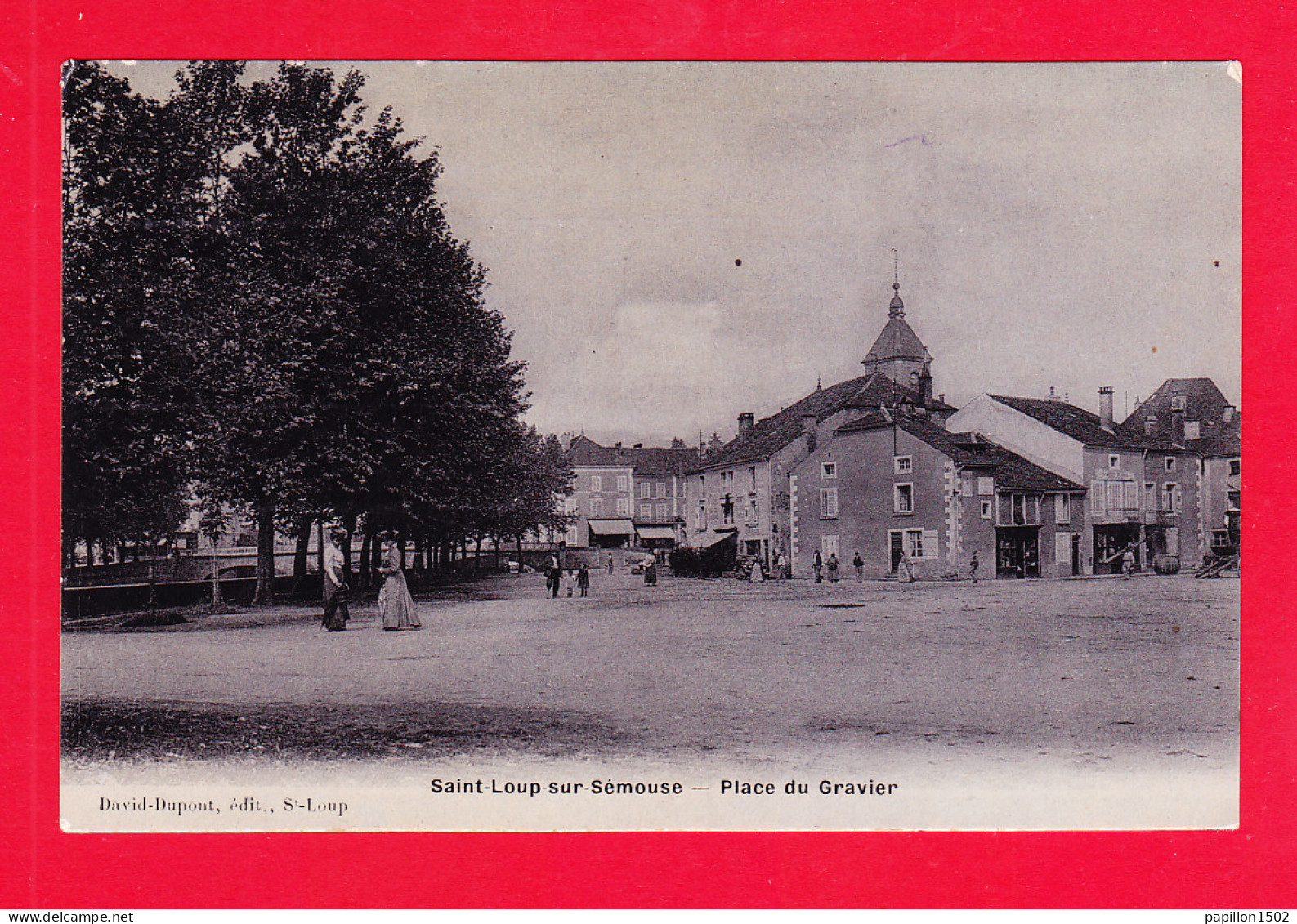 F-70-Saint Loup Sur Semouse-03A69  La Place Du Gravier, Cpa BE - Otros & Sin Clasificación