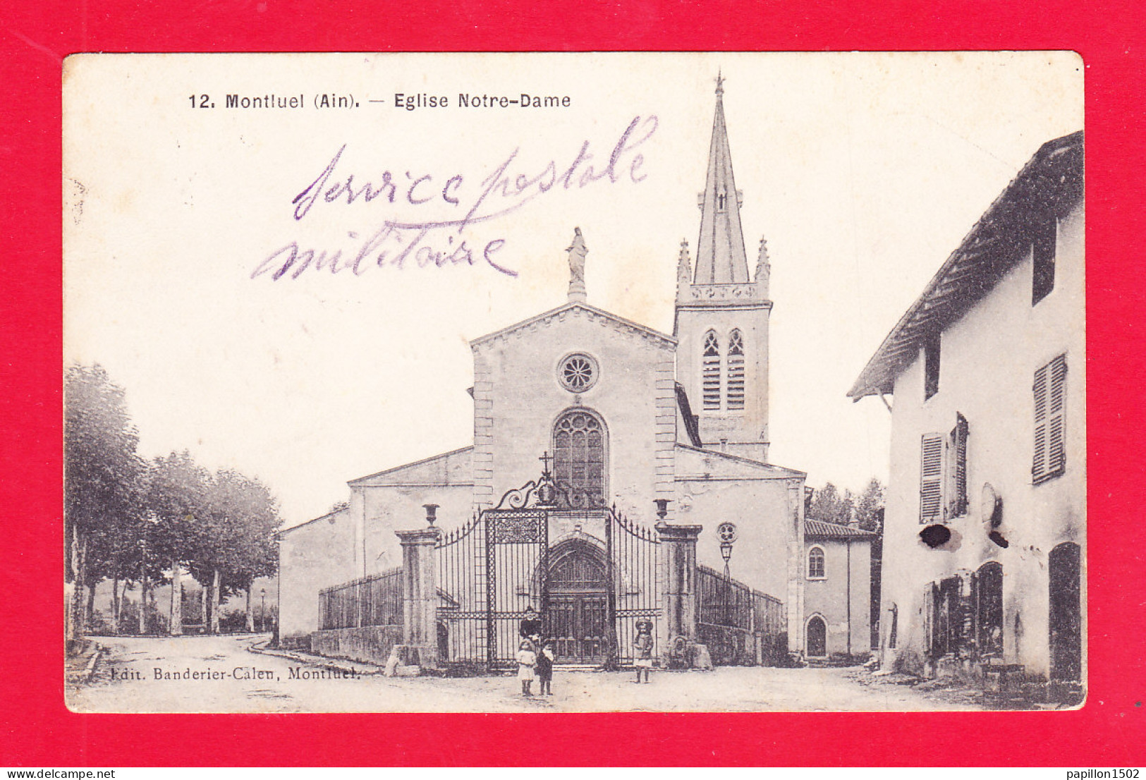 F-01-Montluel-03Ph105  L'église Notre Dame, Cpa BE - Montluel