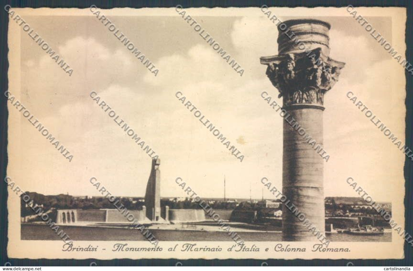 Brindisi Città Monumento Al Marinaio D'Italia Cartolina ZB6861 - Brindisi