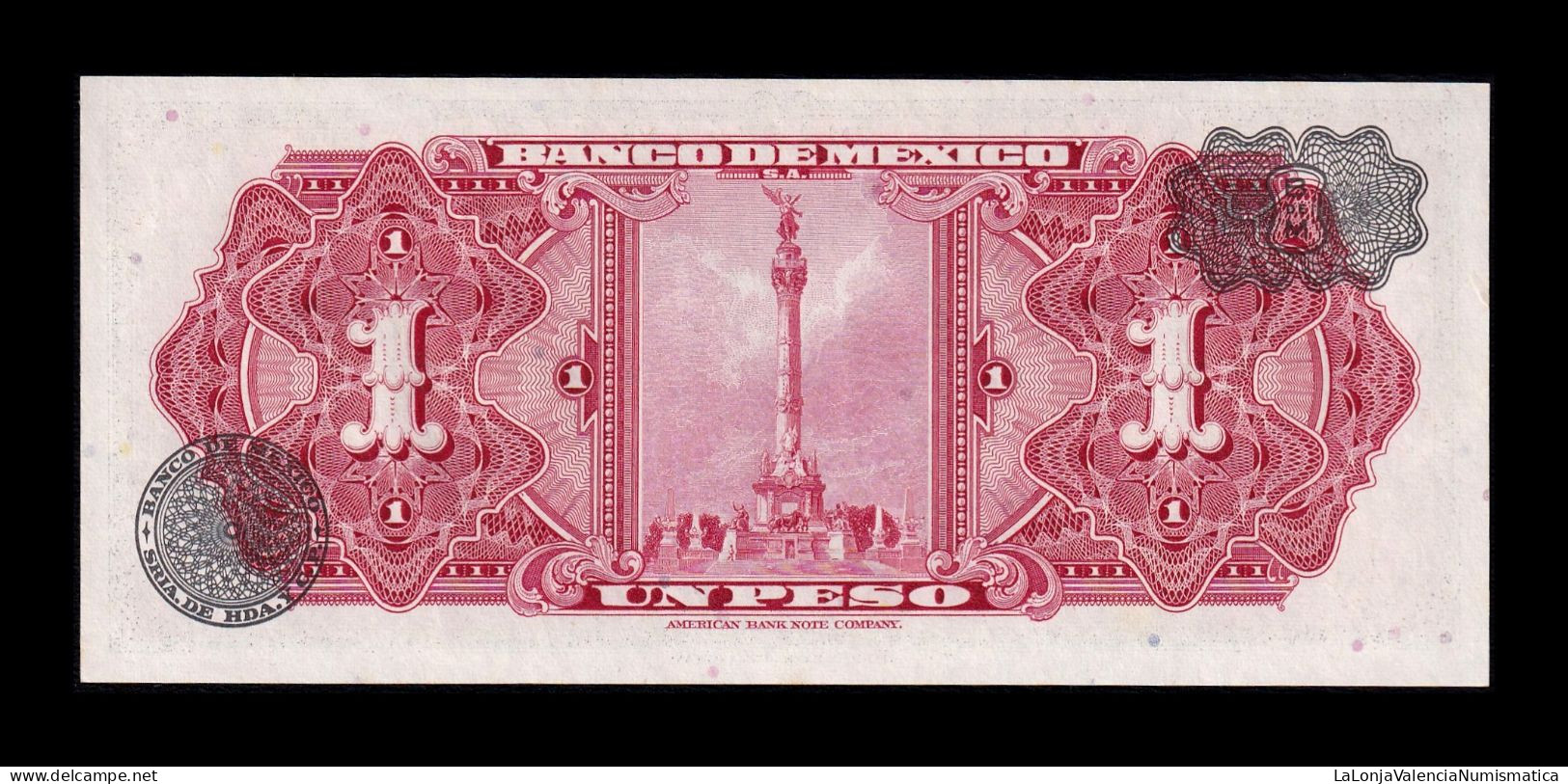 México 1 Peso Calendario Azteca 1961 Pick 59g Serie KC Sc Unc - Mexique