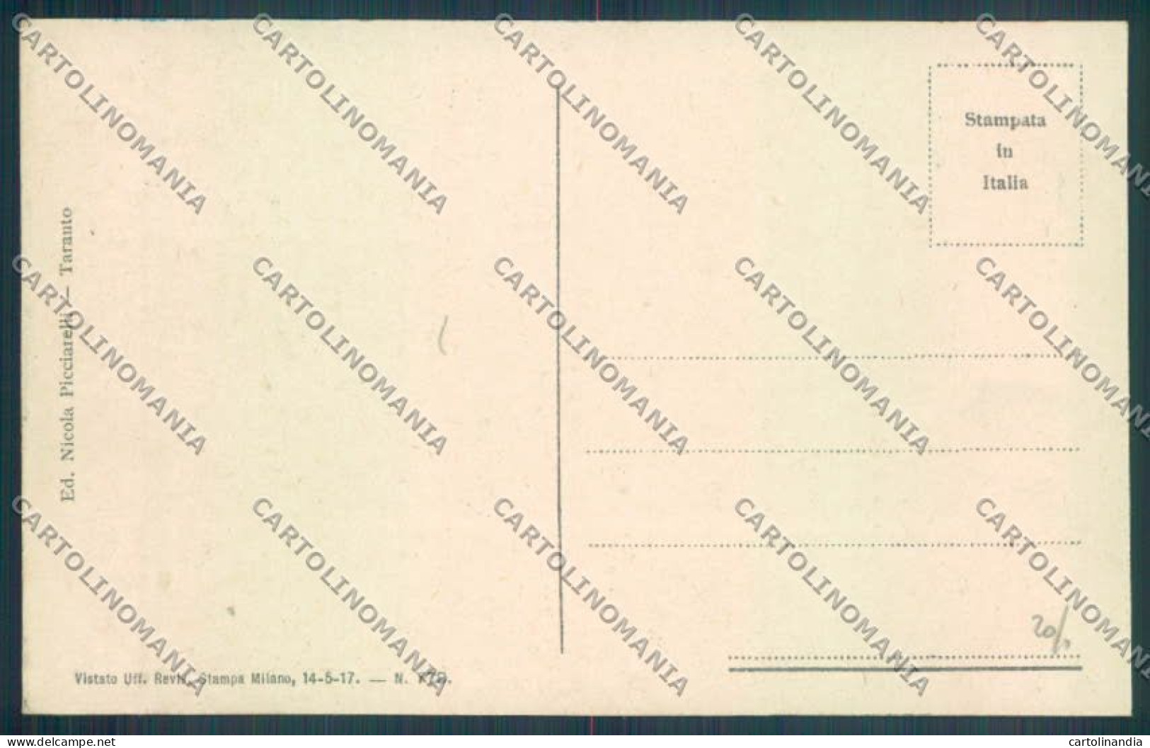 Taranto Città Compagnie Di Sbarco Cartolina ZB6766 - Taranto