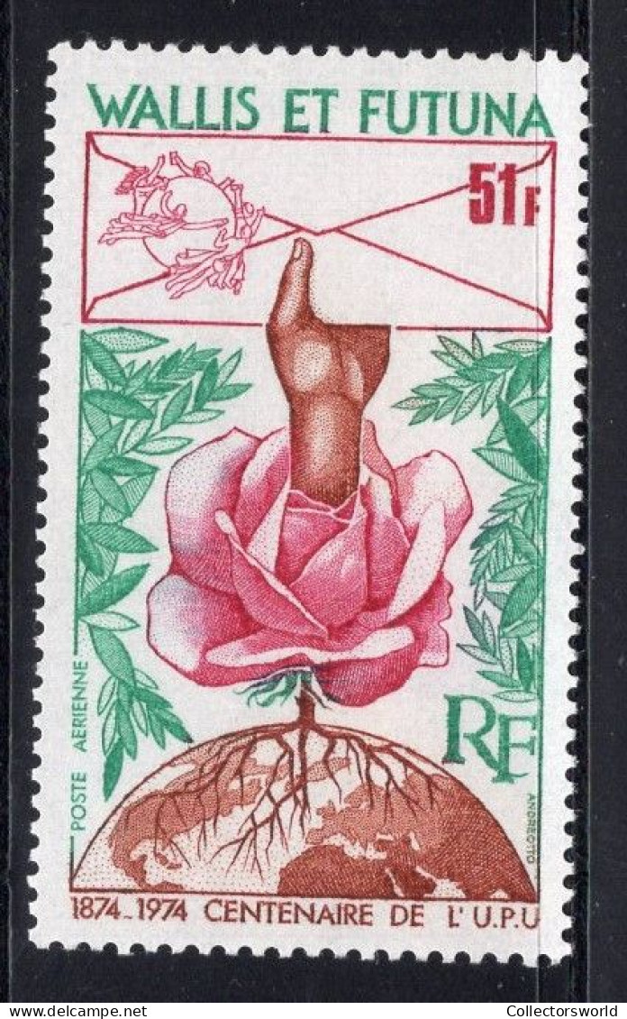 Wallis & Futuna Serie 1v 1974 100th Ann Of Universal Postal Union UPU Flower Planet MNH - Nuevos