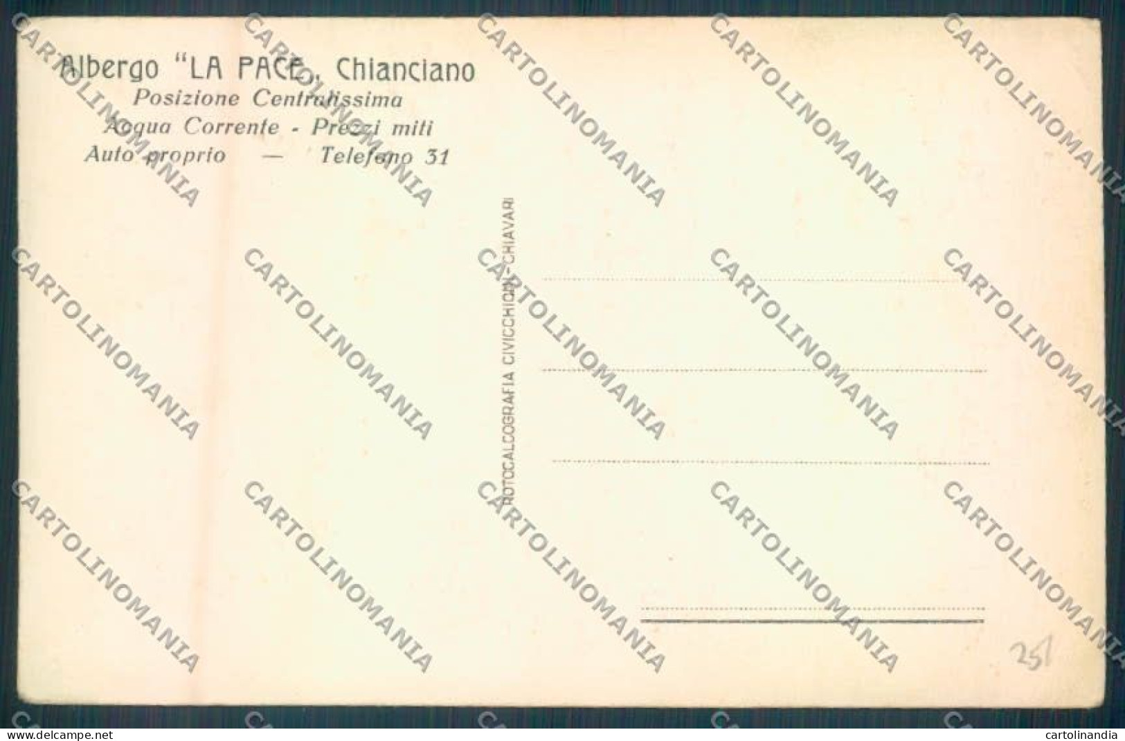 Siena Chianciano Bagni Pubblicitaria Cartolina ZB6323 - Siena