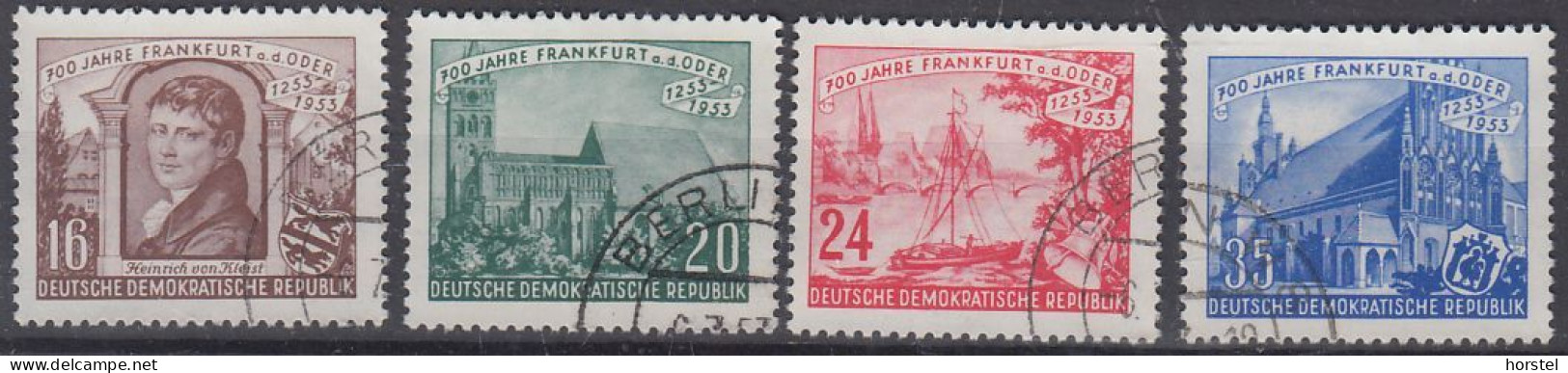 DDR Mi 358-61   700 Jahre Stadt Frankfurt A.d. Oder - H.v.Kleist - Marienkirche - Rathaus - Löweninsel - Used Stamps