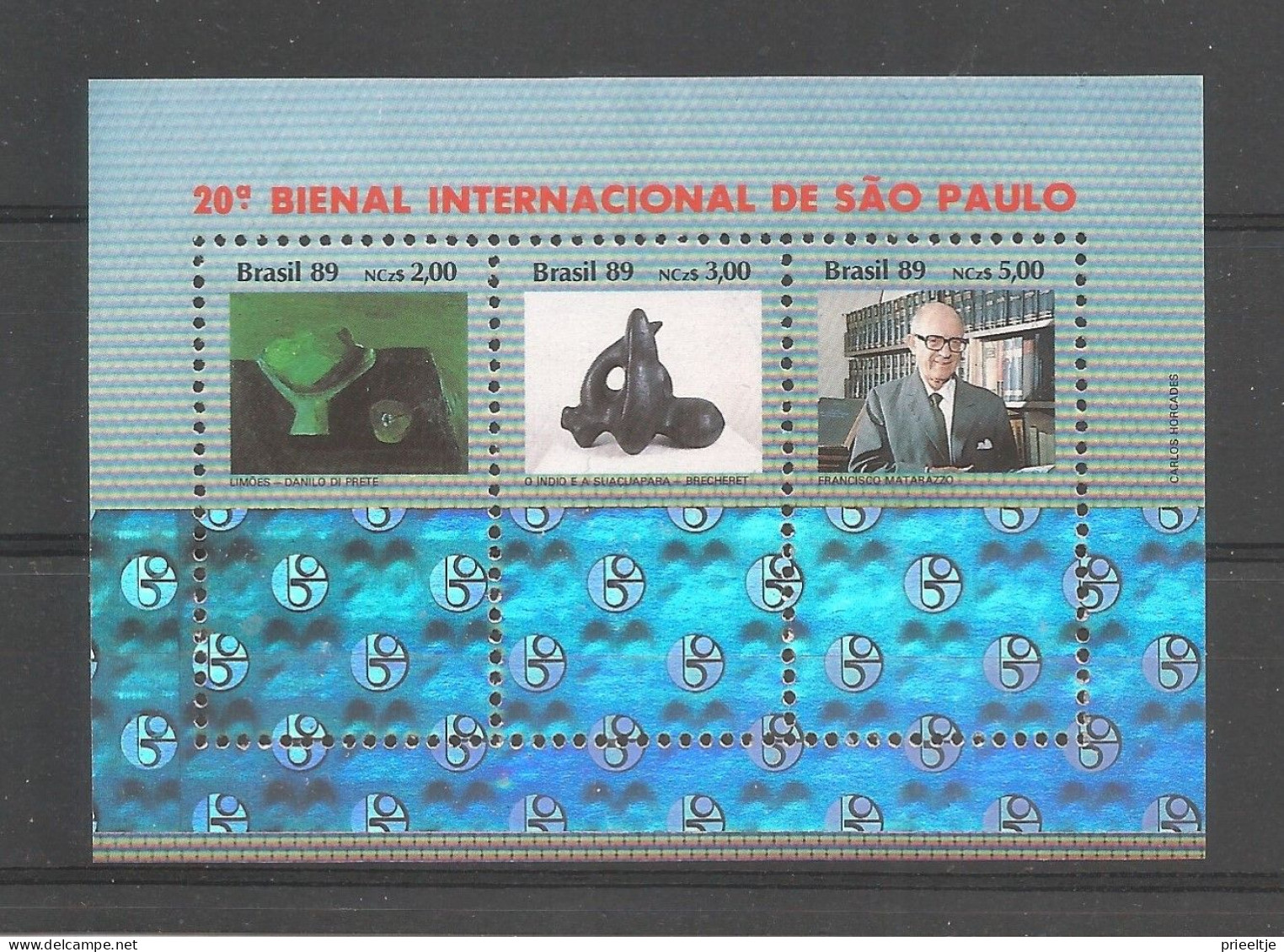 Brasil 1989 Art S/S Y.T. BF 80 ** - Blocks & Sheetlets