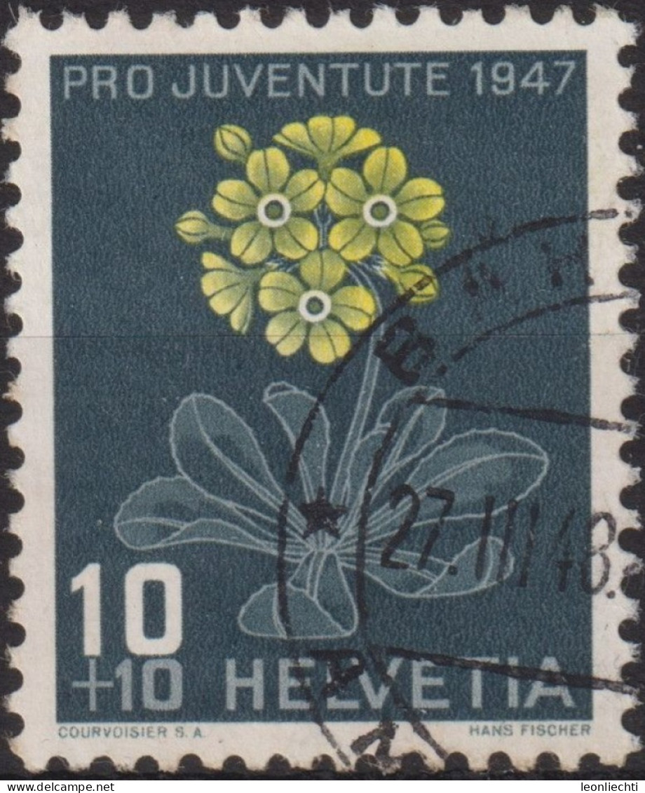 1947 Schweiz Pro Juventute ° Mi:CH 489, Yt:CH 446, Zum:CH J122, Bergschlüsselblume - Used Stamps