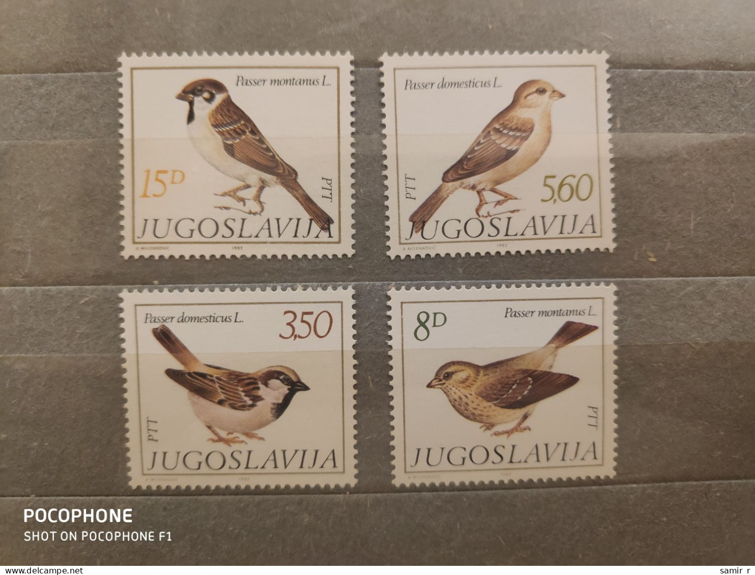 1982	Yugoslavia	Birds (F90) - Nuevos