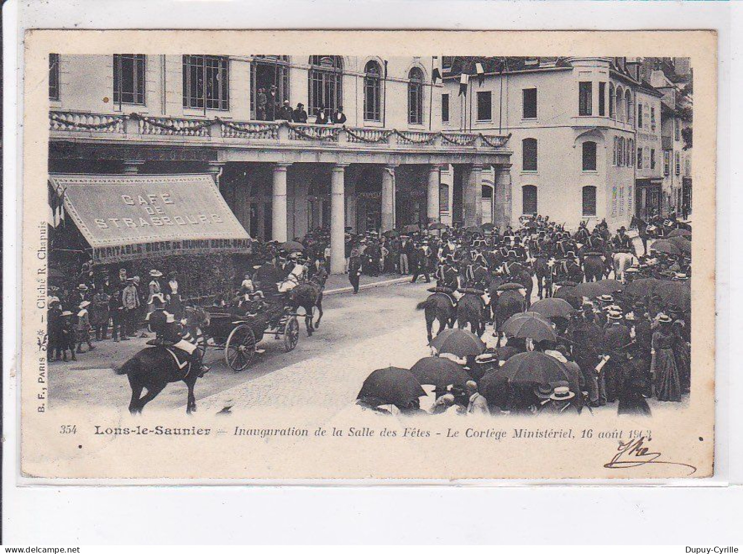 LONS-le-SAUNIER: Inauguration De La Salle Des Fêtes, Le Cortège Ministériel 1903 - Très Bon état - Lons Le Saunier