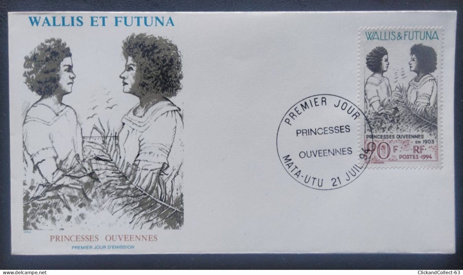Enveloppe Premier Jour Wallis & Futuna 1994 Timbre Princesses Ouvéenes  N° 466 - FDC
