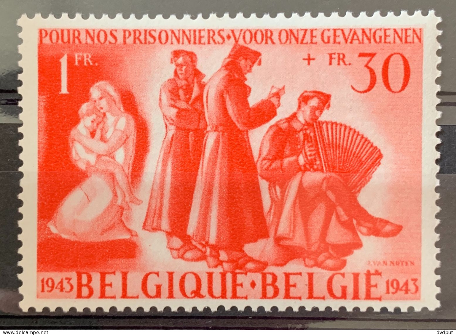 België, 1943, Nr 623-V1, Postfris**, OBP 22.5€ - 1931-1960