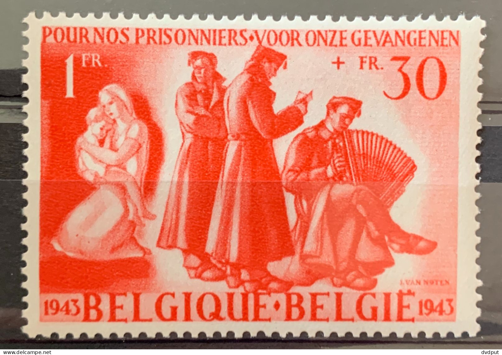 België, 1943, Nr 623-V4, Postfris**, OBP 22.5€ - 1931-1960