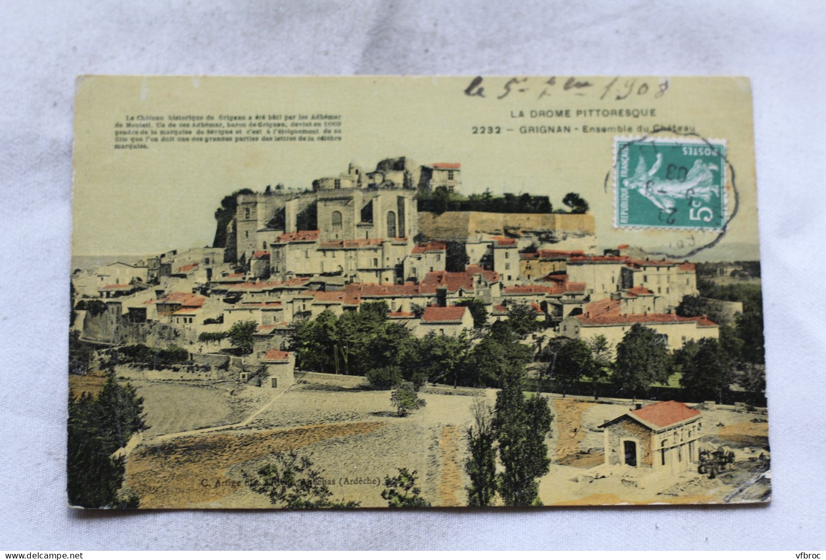 N464, Cpa 1908, Grignan, Ensemble Du Château, Drôme 26 - Grignan