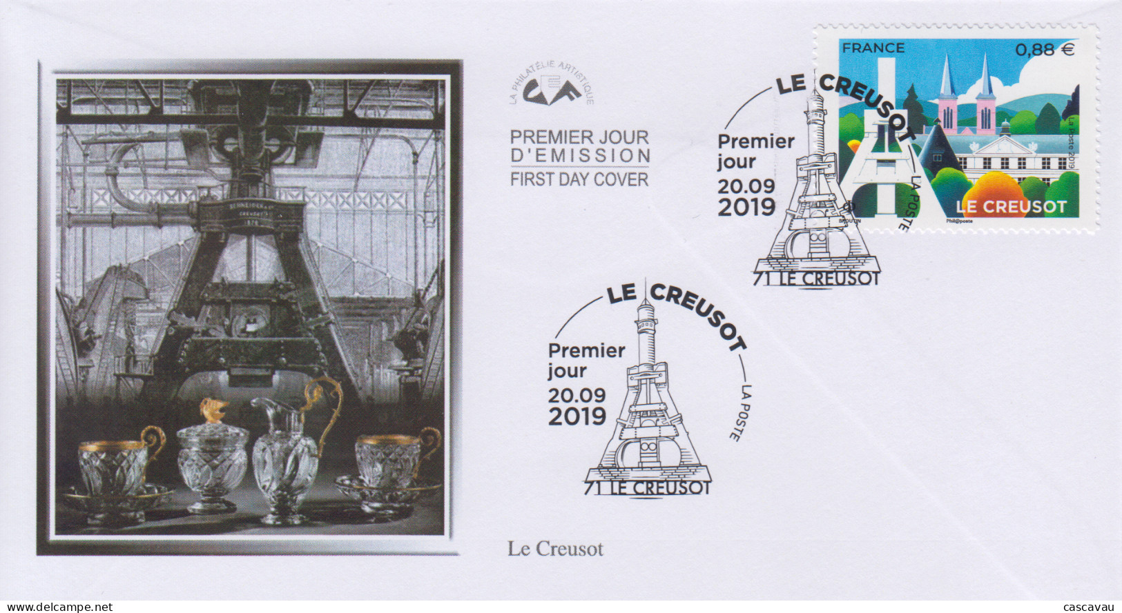 Enveloppe  FDC   1er  Jour   FRANCE    LE  CREUSOT    2019 - 2010-2019