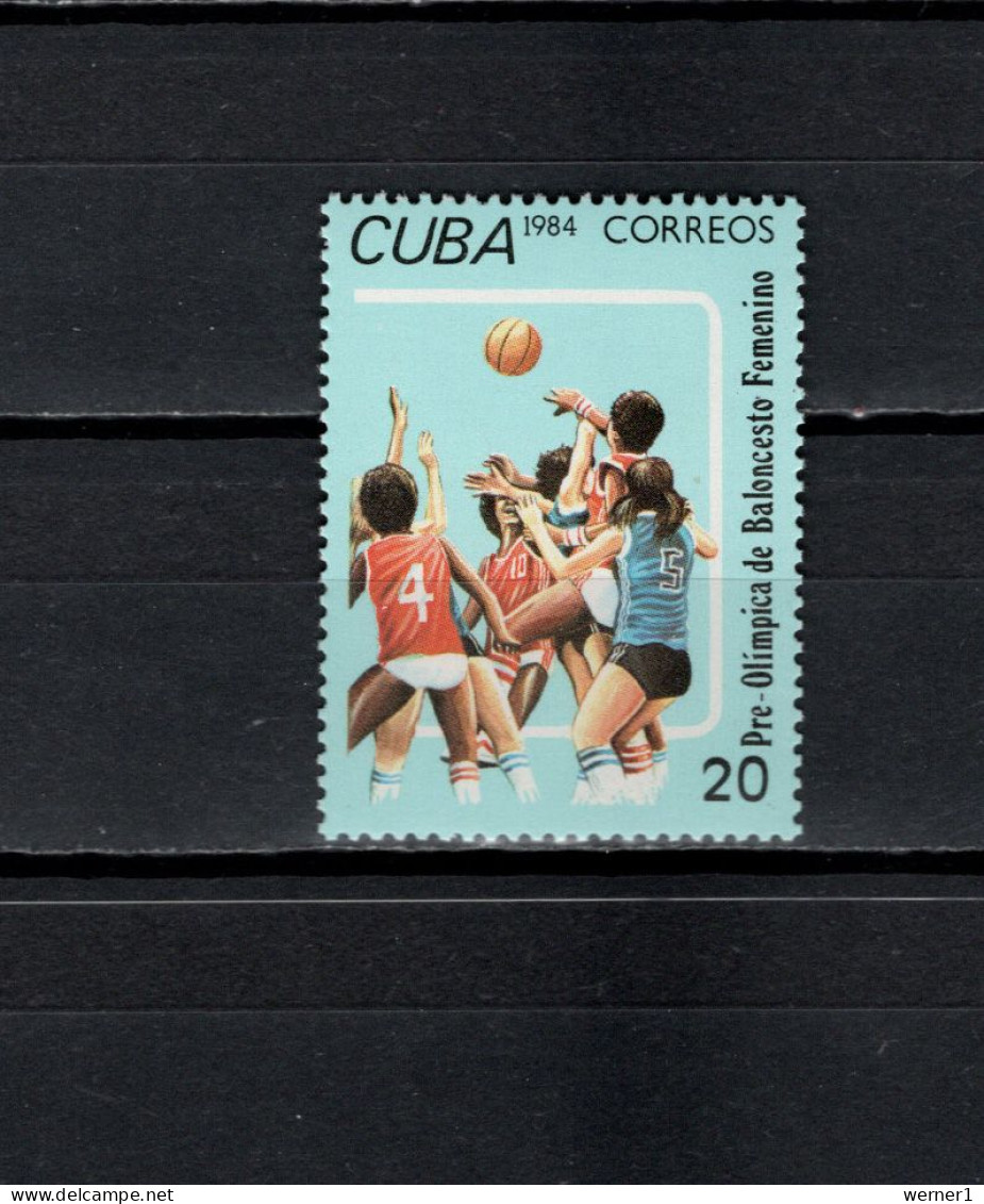 Cuba 1984 Olympic Games, Basketball, Stamp MNH - Summer 1984: Los Angeles