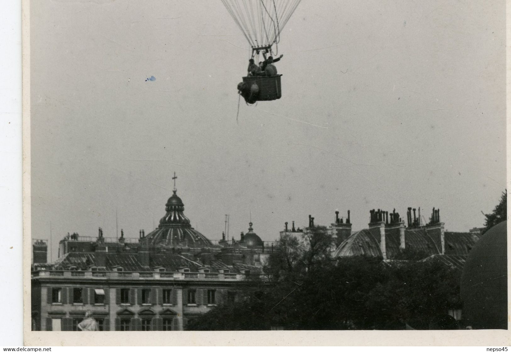 Photographie.Aéronautique.Ballon Captif De La Cour Des Tuileries Paris. - Luftfahrt