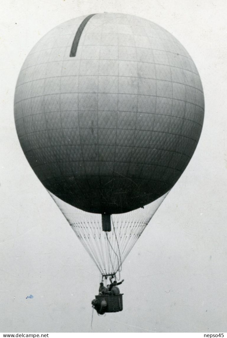 Photographie.Aéronautique.Ballon Captif De La Cour Des Tuileries Paris. - Aviation