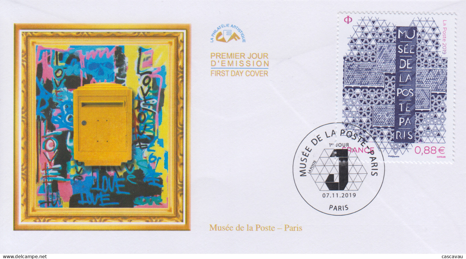 Enveloppe  FDC   1er  Jour   FRANCE    Musée  De  La  Poste    2019 - 2010-2019