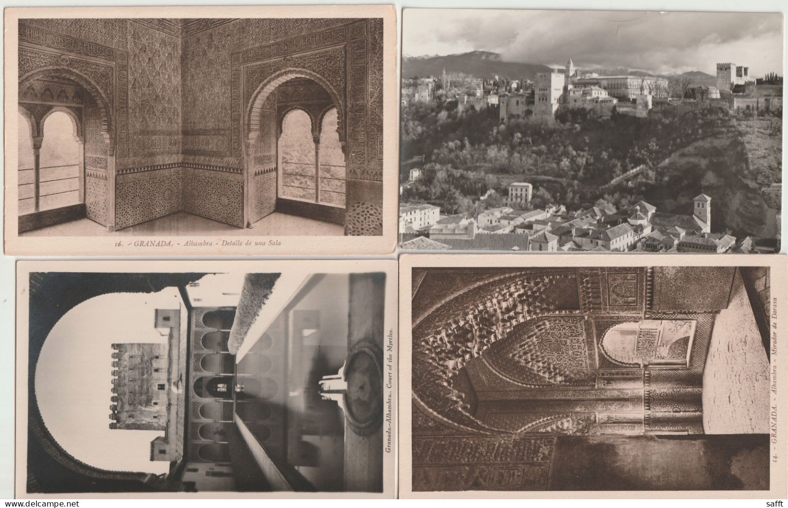 Lot Mit 8 älteren Ansichtskarten Granada Und Alhambra - Granada