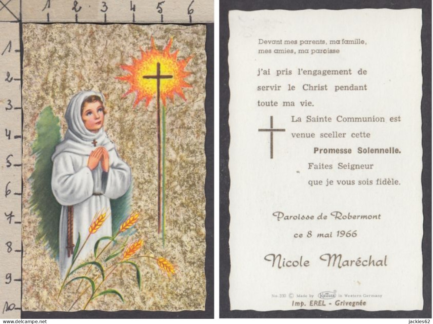 129930/ Communion, Nicole MARECHAL, Liège Robermont, 1966 - Communion