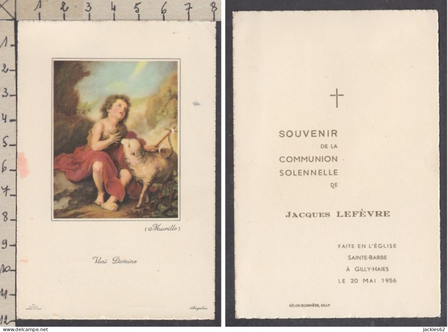 129942/ Communion, Jacques LEFEVRE, Gilly-Haies, 1956 - Comunión Y Confirmación