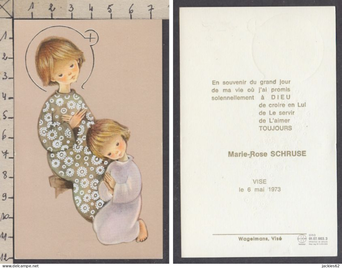 129943/ Communion, Marie-Rose SCHRUSE, Visé, 1973 - Comunión Y Confirmación