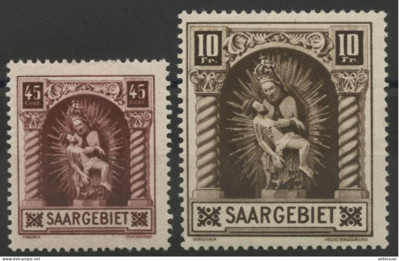 SARRE N° 101 + 102 (Mi 102 + 103) Neufs * (MH) Cote 27 € - Unused Stamps