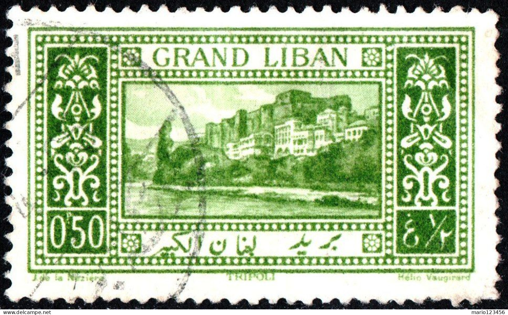 LIBANO, LEBANON, PAESAGGI, LANDSCAPES, 1925, USATI Mi:LB 60, Scott:LB 52, Yt:FR-LB 52 - Gebruikt