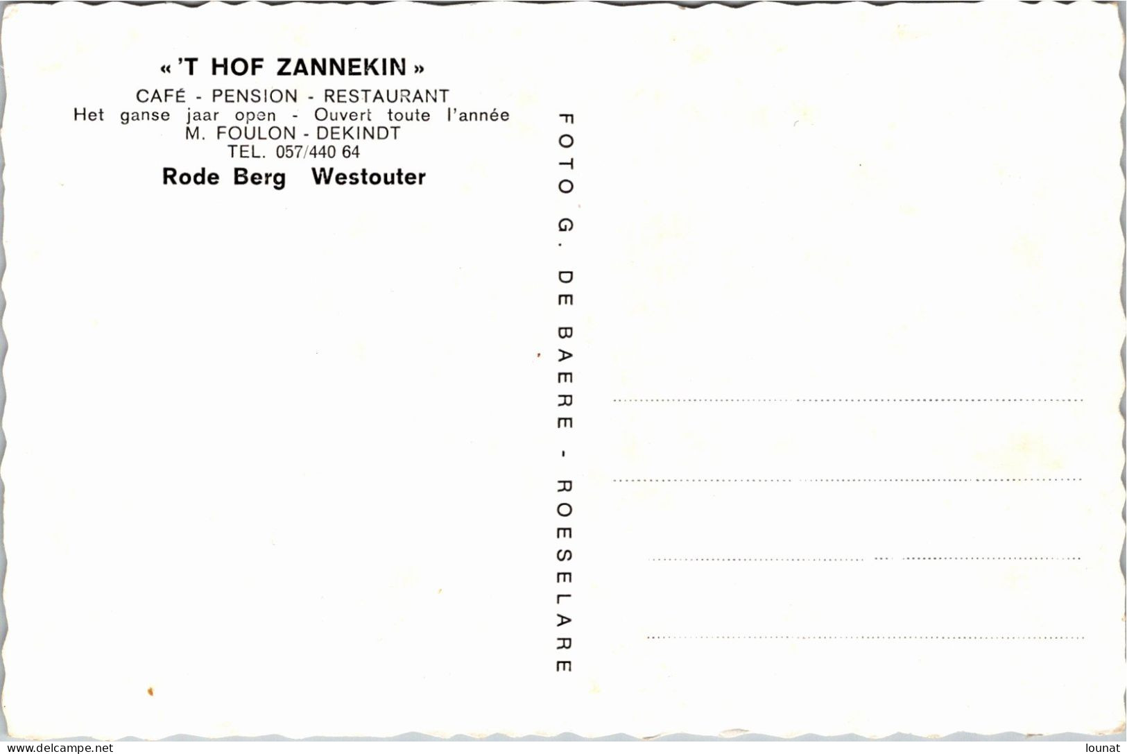 WESTOUTER  - "T HOF ZANNEKIN " Café Pension Rode Berg Westouter - Heuvelland