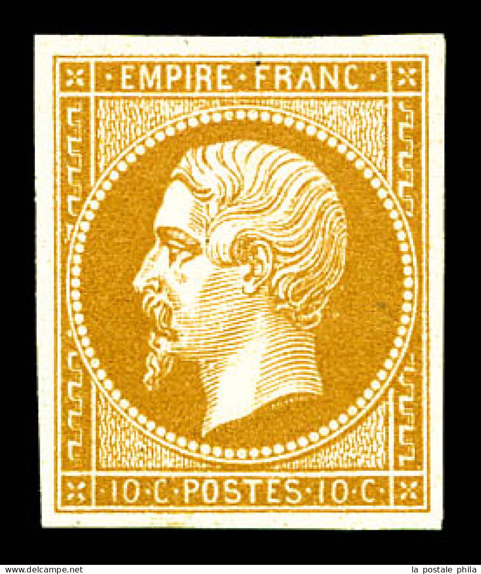 ** N°13B, 10c Brun-clair Type II, Quatre Belles Marges équilibrées, FRAICHEUR POSTALE. SUP (signé Brun/certificat)  Qual - 1853-1860 Napoleon III