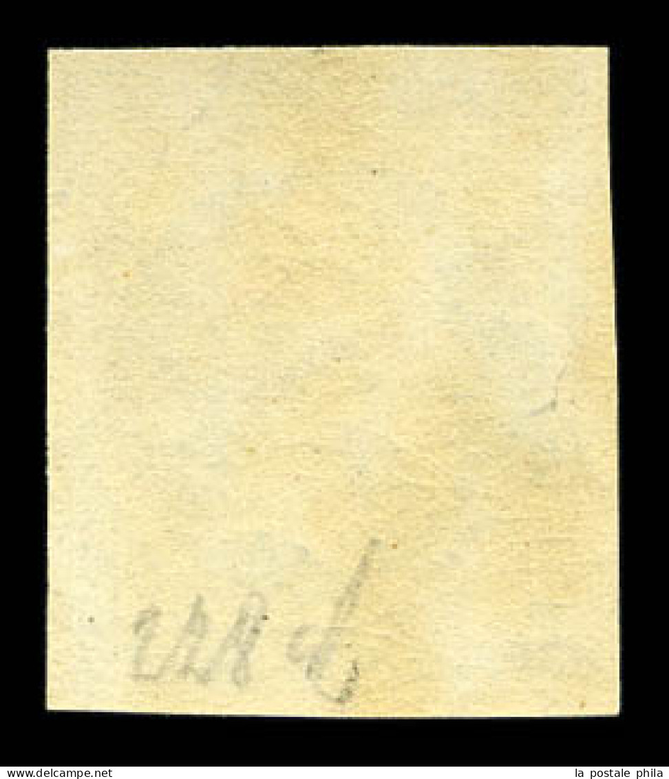 ** N°14Af, 20c Bleu Laiteux Type I, Fraîcheur Postale. SUP (certificat)  Qualité: ** - 1853-1860 Napoleon III