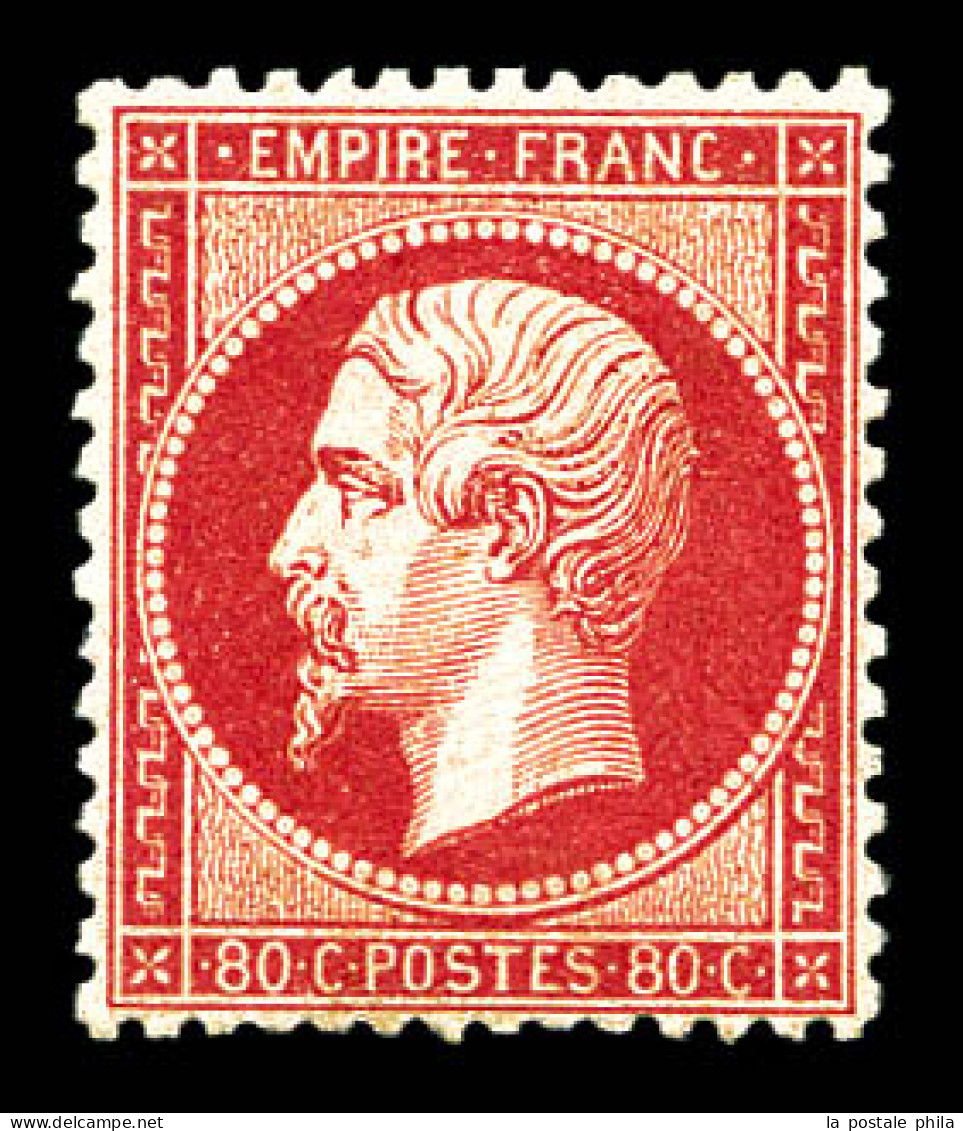 * N°24, 80c Rose, Quasi**, Très Bon Centrage. SUP (signé Calves/certificat)  Qualité: * - 1862 Napoléon III