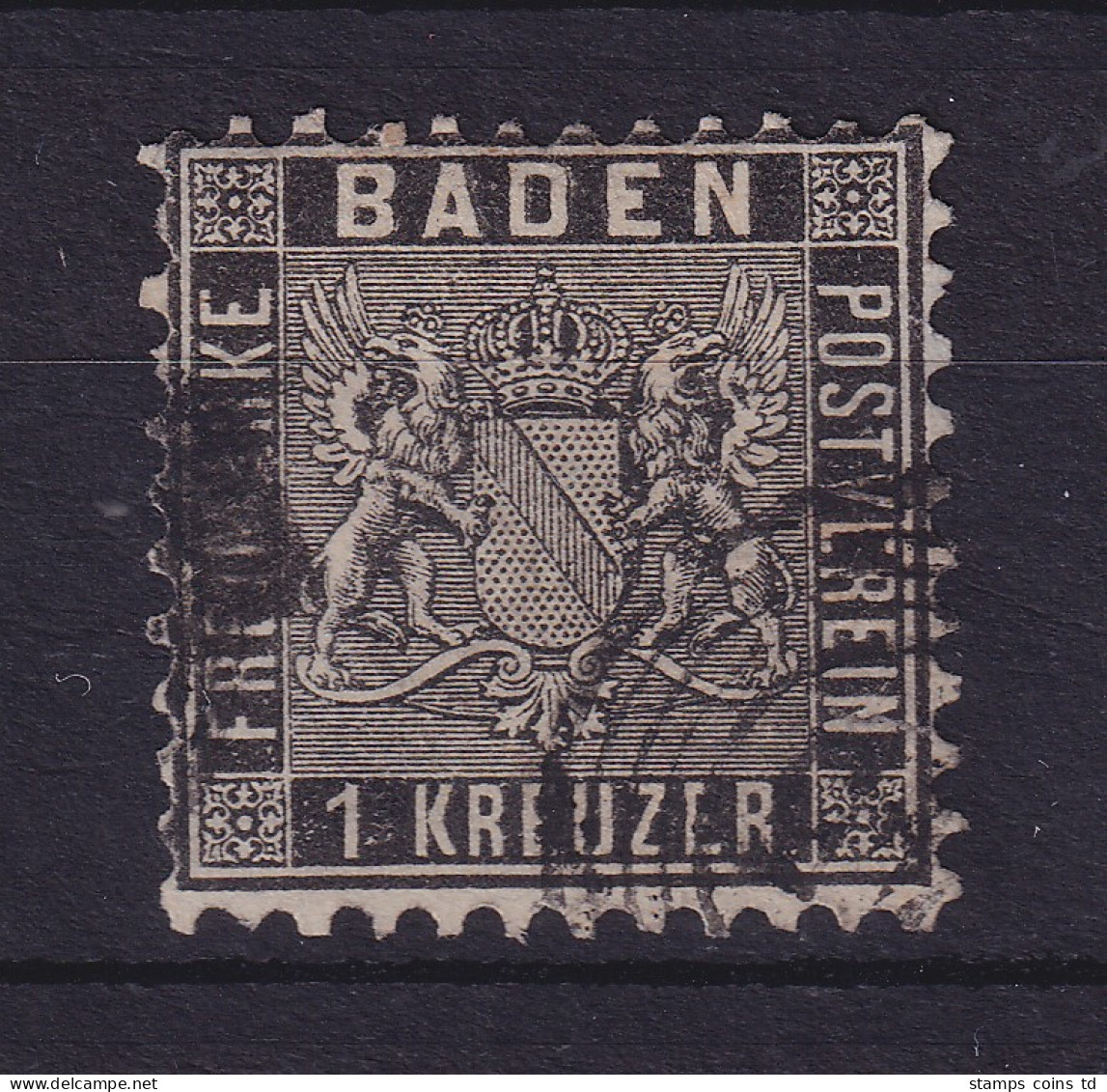 Baden 1 Kreuzer Mi.-Nr. 13a Mit Nummern-Stempel  - Used