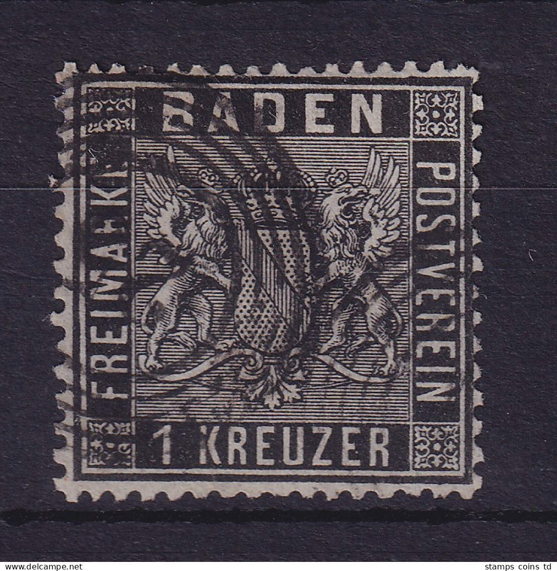 Baden 1 Kreuzer Mi.-Nr. 9 Mit Nummern-Stempel 25 Konstanz - Gebraucht