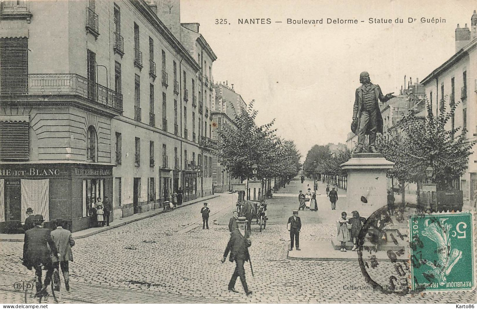 Nantes * Boulevard Delorme * Statue Du Docteur Guépin * Mercerie - Nantes