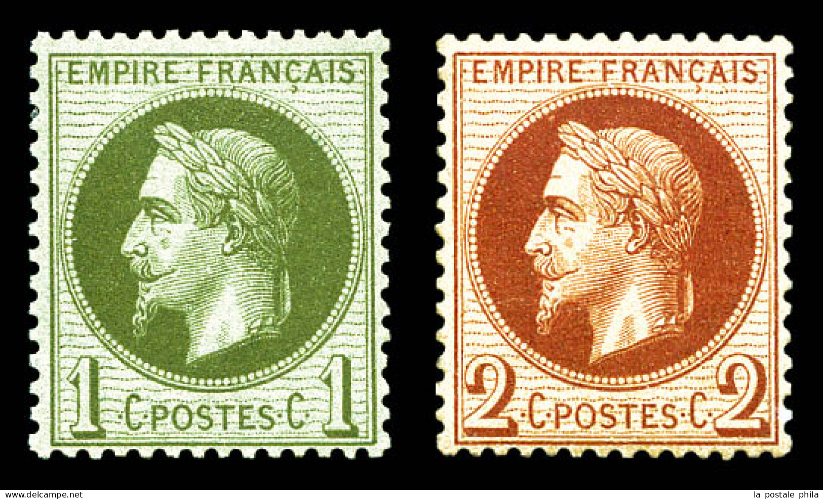 * N°25 Et 26A, Les 2 Exemplaires TB  Qualité: *  Cote: 290 Euros - 1863-1870 Napoléon III. Laure