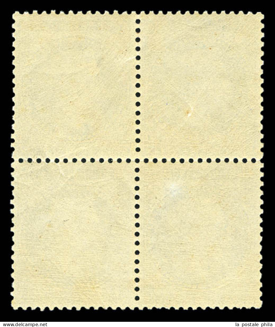 ** N°29A, 20c Bleu Type II En Bloc De Quatre, Bon Centrage, Fraîcheur Postale. SUPERBE. R. (certificat)  Qualité: ** - 1863-1870 Napoléon III Lauré