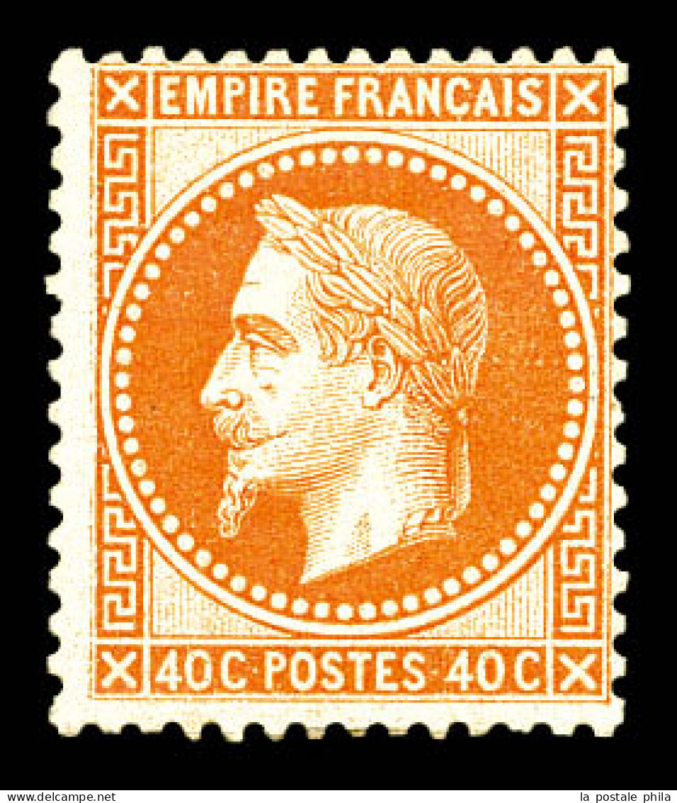 * N°31, 40c Orange. TTB (signé Brun/certificat)  Qualité: *  Cote: 1950 Euros - 1863-1870 Napoléon III. Laure