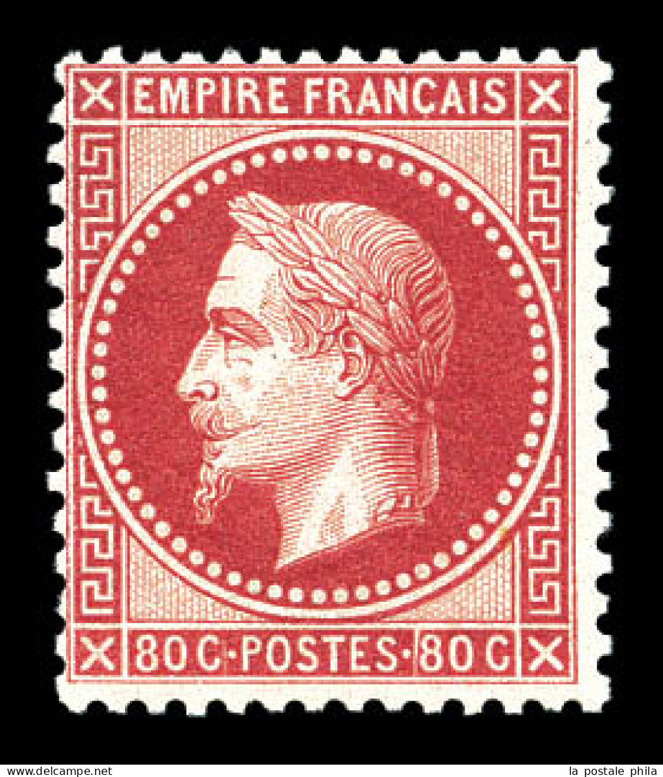 ** N°32a, 80c Rose-carminé, Très Jolie Nuance, Fraîcheur Postale. SUP. R. (signé Calves/certificats)  Qualité: ** - 1863-1870 Napoleone III Con Gli Allori