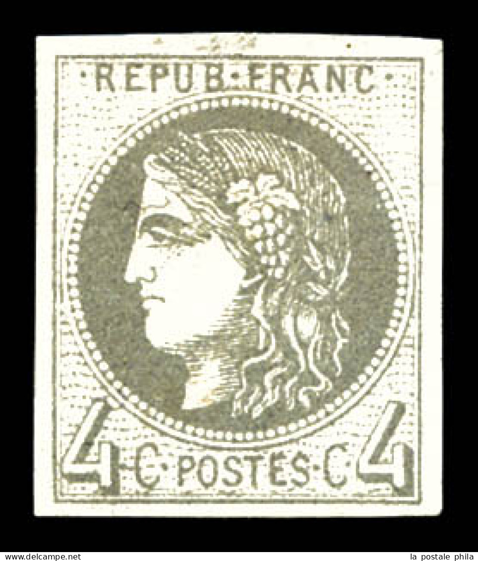 * N°41Bd, 4c Gris Foncé, Jolie Couleur. TTB (signé Calves/certificat)  Qualité: *  Cote: 750 Euros - 1870 Bordeaux Printing