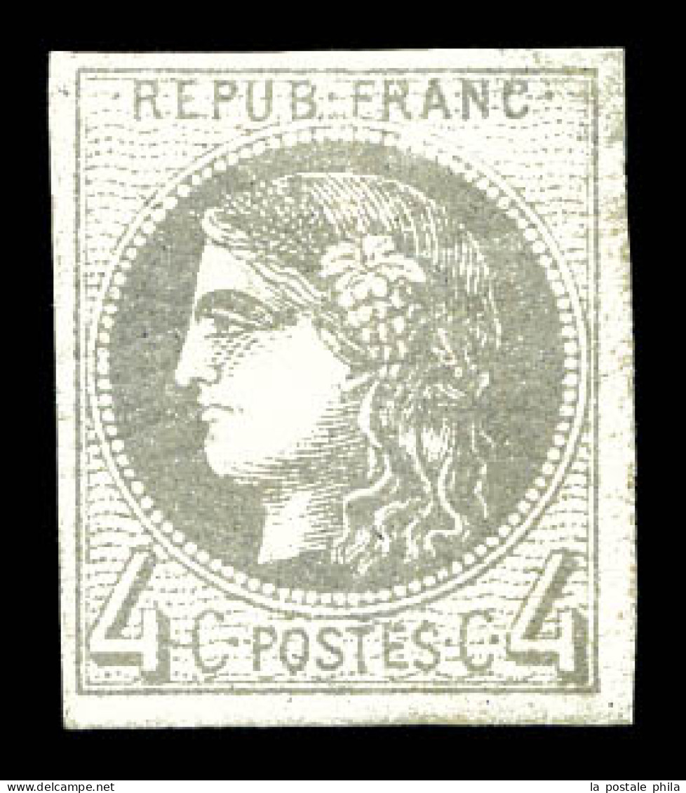 * N°41Be, 4c Gris Clair. TB  Qualité: *  Cote: 400 Euros - 1870 Bordeaux Printing