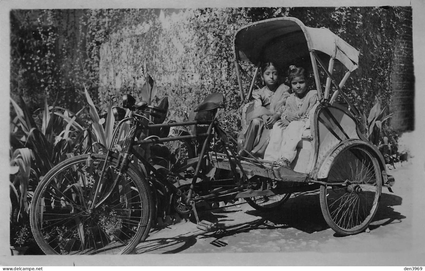 PAKISTAN - Taxi Pakistanais, Bicylette-Pousse-pousse (LIRE TEXTE) - Tirage Photo, écrit 1954 (2 Scans) - Pakistán