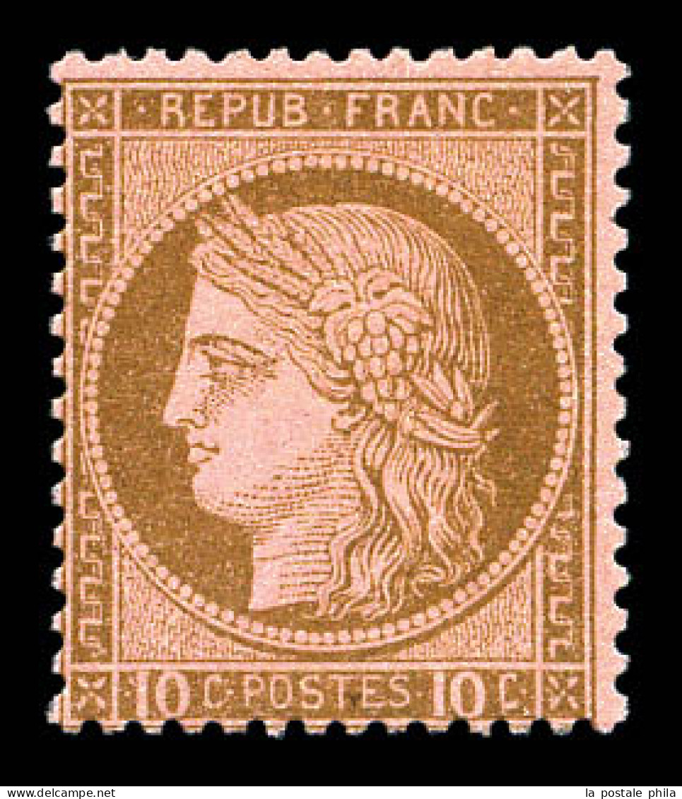 ** N°54, 10c Brun-rose, Frais. SUP (certificat)  Qualité: ** - 1871-1875 Cérès