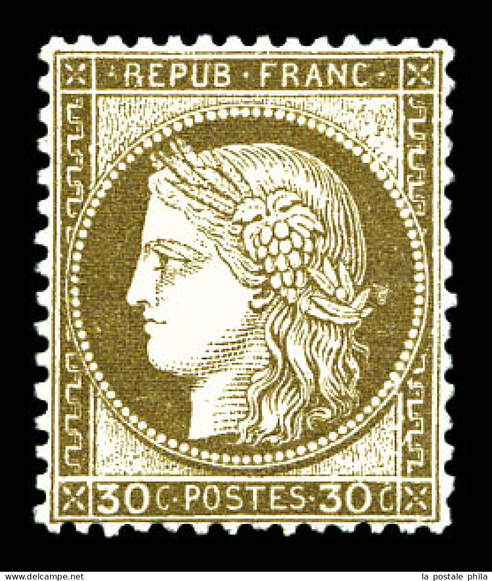 ** N°56, 30c Brun, Fraîcheur Postale. Très Bon Centrage. SUP. R. (certificat)  Qualité: ** - 1871-1875 Cérès